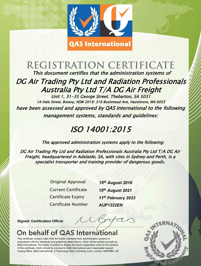 DGA ISO 14001 2015 2022
